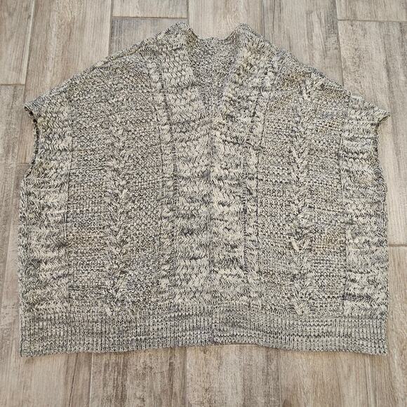 Moth Anthropologie Cardigan Womens One Size Sleeveless Zip Front Chunky Knit - Picture 9 of 13